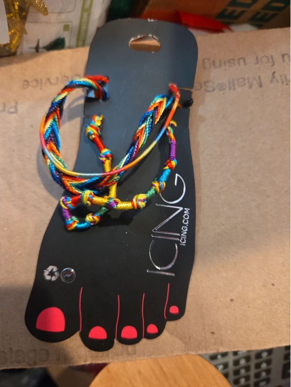 Rope anklet 2pc